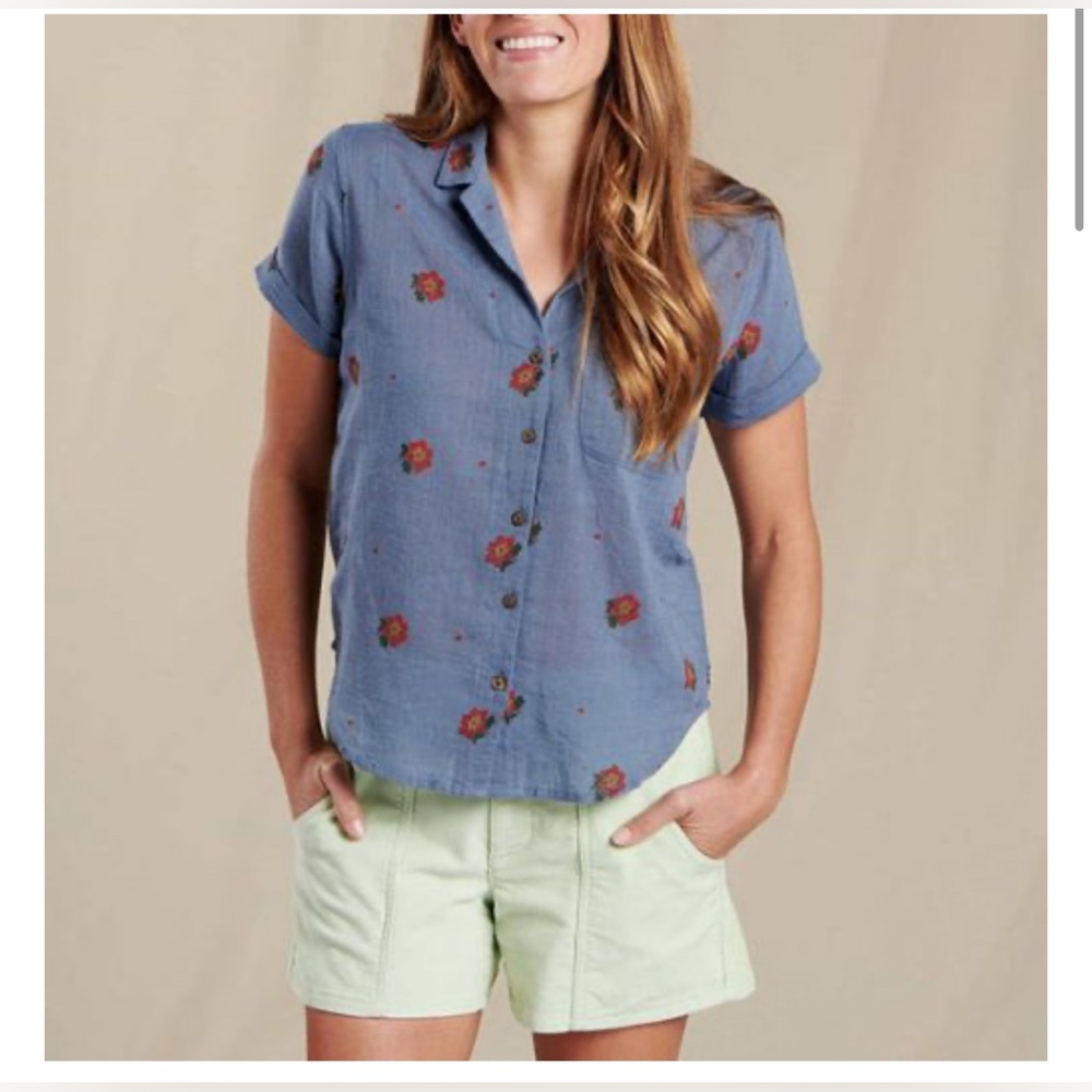 Toad&Co Camp Cove Short Sleeve Button Down Top